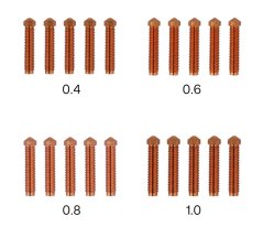 ELEGOO - Multi-Size Brass Nozzle Kit forOrangeStorm Giga