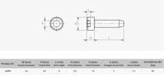 BT2.6x8 Socket Head Cap Self TappingScrew (SHCS)