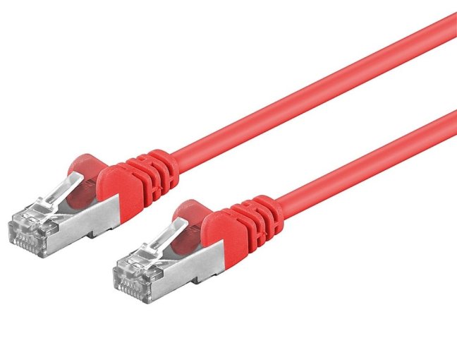 Premiumcord Patch kabel CAT6a S-FTP, RJ45-RJ45, AWG 26/7 0,5m červená