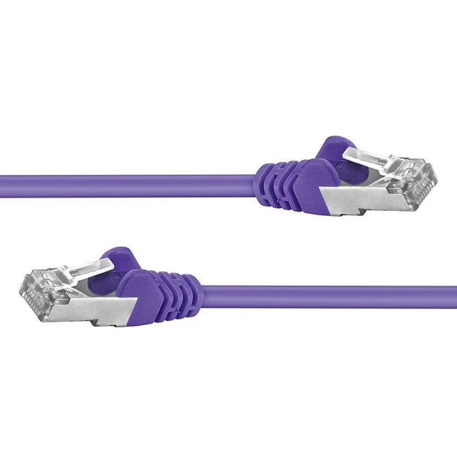Premiumcord Patch kabel CAT6a S-FTP, RJ45-RJ45, AWG 26/7 0,5m fialová