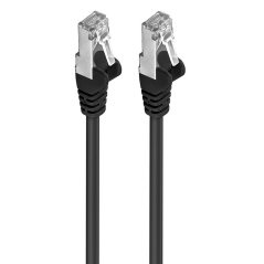 Premiumcord Patch kabel CAT6a S-FTP, RJ45-RJ45, AWG 26/7 0,25m černá