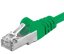 Premiumcord Patch kabel CAT6a S-FTP, RJ45-RJ45, AWG 26/7 2m zelený