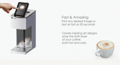 Evebot Newest Eb-FC1 tiskárna na kávu, tiskárna potravin.Tiskárna obrázků, selfie a textu