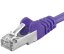 Premiumcord Patch kabel CAT6a S-FTP, RJ45-RJ45, AWG 26/7 0,25m fialová