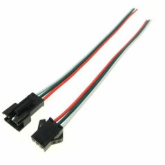 JST SM 3P 2.54 mm male + female leads - 200 mm