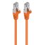 Premiumcord Patch kabel CAT6a S-FTP, RJ45-RJ45, AWG 26/7 0,5m oranžová