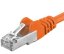 Premiumcord Patch kabel CAT6a S-FTP, RJ45-RJ45, AWG 26/7 0,25m oranžová