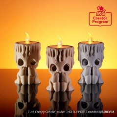Bambu Lab - Halloween Cute Creepy Candle Holder