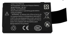 Záložní baterie - Backup Battery ZK iFace302-S , ZK-IK7, 7,4V/2000mAh