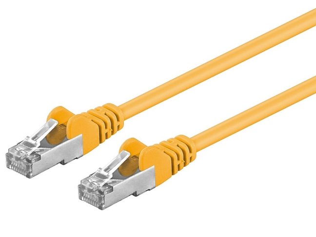 Premiumcord Patch kabel CAT6a S-FTP, RJ45-RJ45, AWG 26/7 2m žlutá