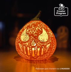 Bambu Lab - Halloween Skull Tear Pumpkin Lantern