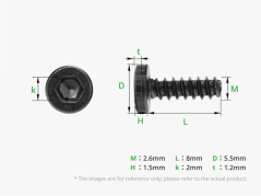 BT2.6x8 Socket Head Cap Self Tapping Screw (SHCS)