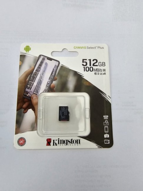 512GB microSDxC karta KINGSTON U3 class 10, 100MB/s bez adaptéru