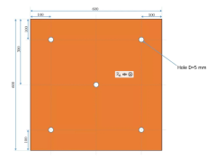 600x600 Customized Silicone Heater Pad 3D Printer Heated Bed 1800W/230V C/W Adhesive, NTC