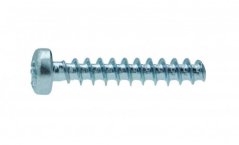 Screw for plastic cylindrical head-slotted 4x8 zinc plated