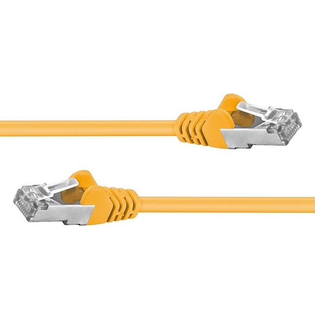 Premiumcord Patch kabel CAT6a S-FTP, RJ45-RJ45, AWG 26/7 0,5m žlutá