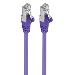 Premiumcord Patch kabel CAT6a S-FTP, RJ45-RJ45, AWG 26/7 3m fialová