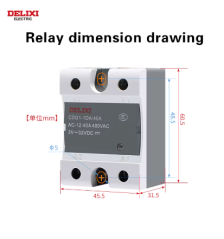 DELIXI CDG1 CDG1-1DA Solid State Relay 80A Single Phase DC Solid State Relay (SSR)